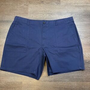 Bonobos Shorts Mens 44 Navy Blue 7" Chino Flat Front Casual Outdoors Performance